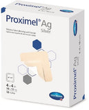 Silver Silicone Foam Dressing Proximel Ag 4x4 inch Square  Box of 10
