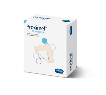 Proximel Silicone Foam Dressing 6 X 6 Inch Square Non-Adhesive without Border Sterile Box of 5