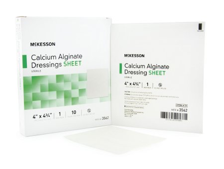 McKesson Calcium Alginate Sheet Dressing 4x4 Sterile box of 10