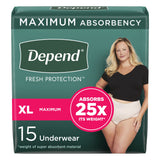 Depend Female Fresh Protection Absorbent Underwear