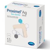 Silver Silicone Foam Dressing Proximel Non - Bordered Ag 4 X 4 Inch Square  Box of 10